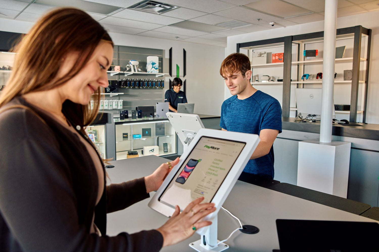 customers shopping in paymore

